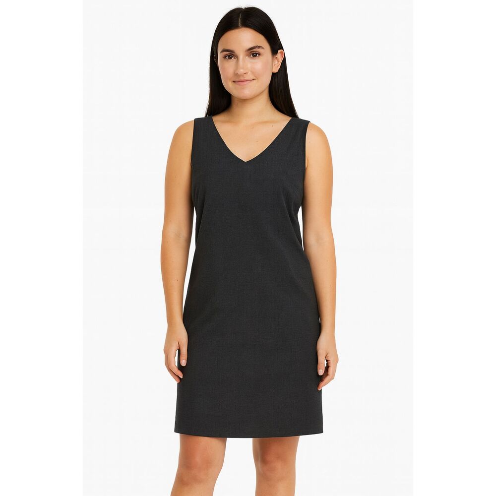 Silk Blend CP Shades V-Neck Dress Gray S